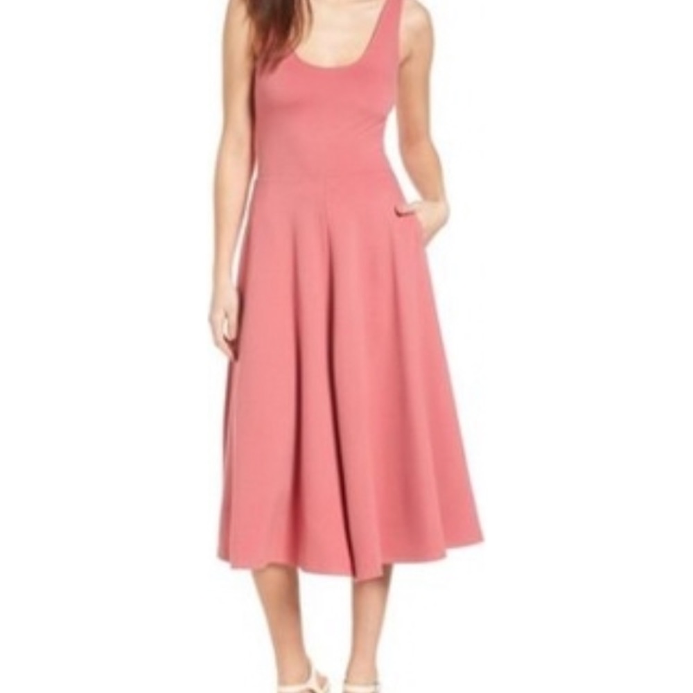 Leith Stretch Midi dress in pink